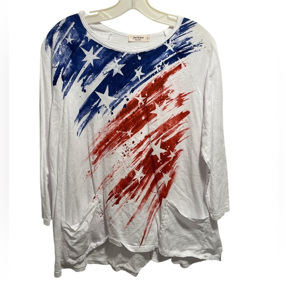 Jess & Jane Stars and Stripes Top - Picture 1 of 13